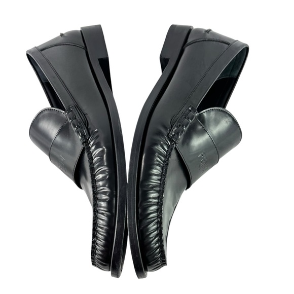 FENDI Mocassino Black Leather Logo Men\'s Penny Loafers Italy 11UK - 12US main image 3